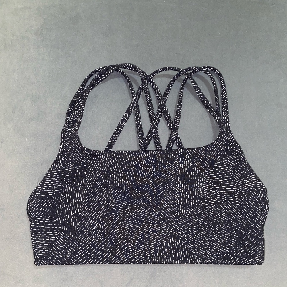 Black and White Athleta Hyper Focused Sports Bra - sz XS